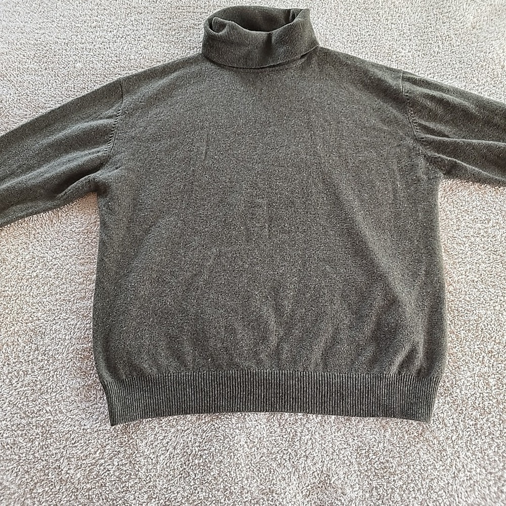 Cashmere Classics Turtleneck Sweater Green‎ Sz M 90% Cashmere 10% Wool - Picture 6 of 12